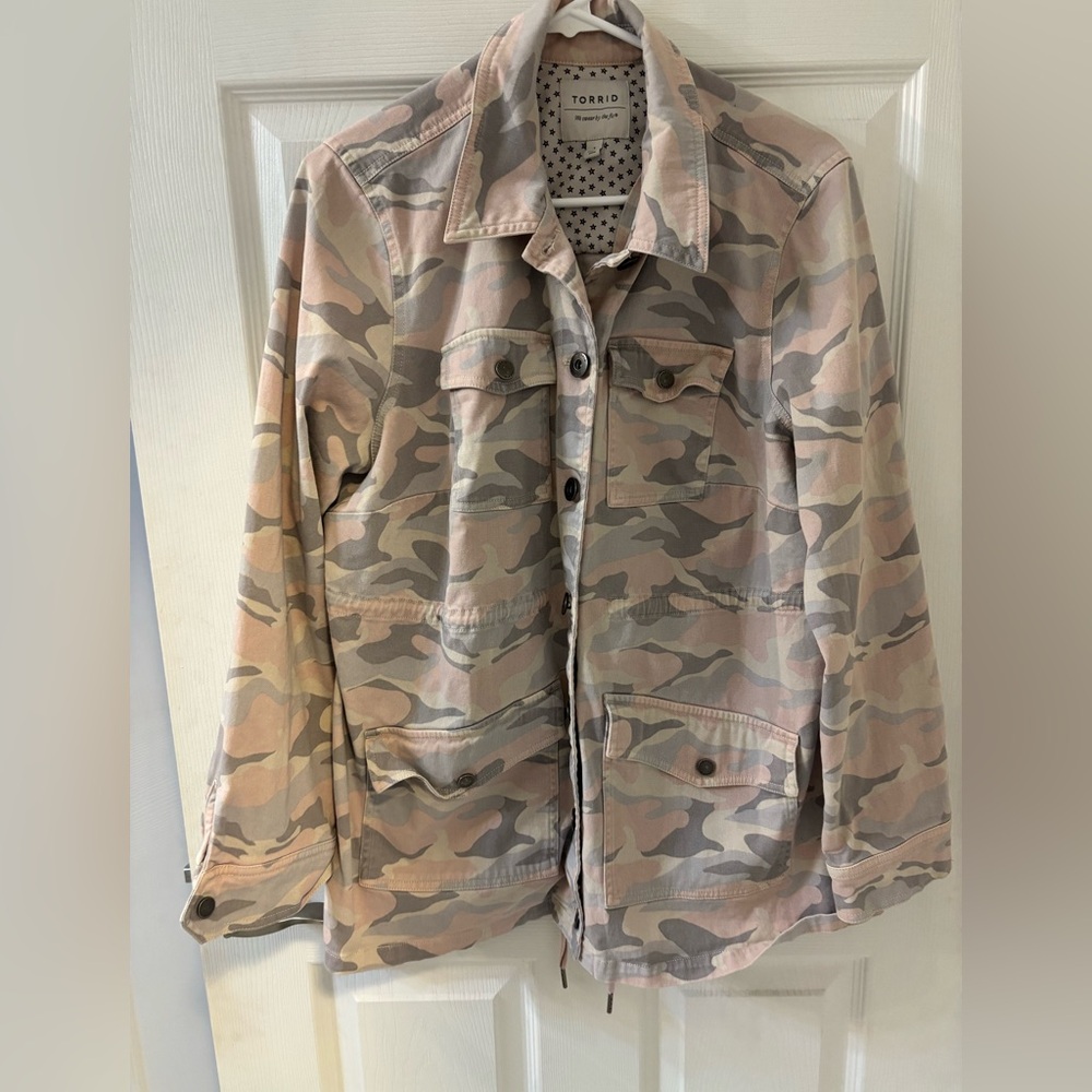 Torrid Pink Camouflage Jean Jacket‎